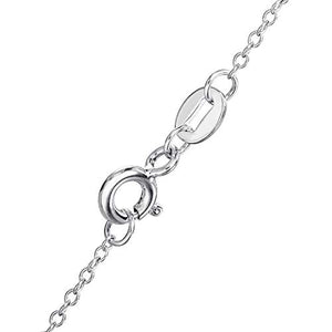Silver Plated Crystal Pendant Necklace, 16 + 2" Extender