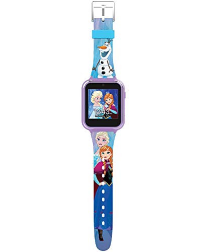 Disney Frozen Anna Elsa Turquoise Educational Touchscreen Smart Watch Toy for Girls, Boys, Toddlers - Selfie Cam, Learning Games, Alarm, Calculator, Pedometer & More