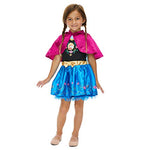 Disney Frozen Anna Toddler Girls Caped Costume Short Sleeve Dress 4T