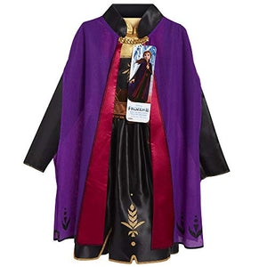 Role-Play Dress with Rich Violet Travel Cape, Featuring Intricate Belt Design & Artistic Dress Trim - Fits Sizes 4-6X, For Ages 3+