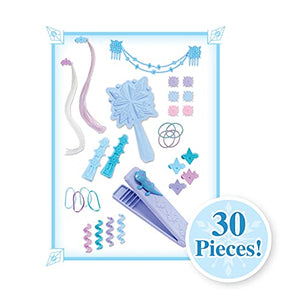Disney Frozen Deluxe Elsa Styling Head, Blonde Hair, 30 Piece Pretend Play Set, Wear and Share Accessories, by Just Play