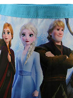 Frozen 2 Elsa Anna Girls Collapsible Nylon Gift Basket Bucket Toy Storage Tote Bag (One Size, Blue/Purple)