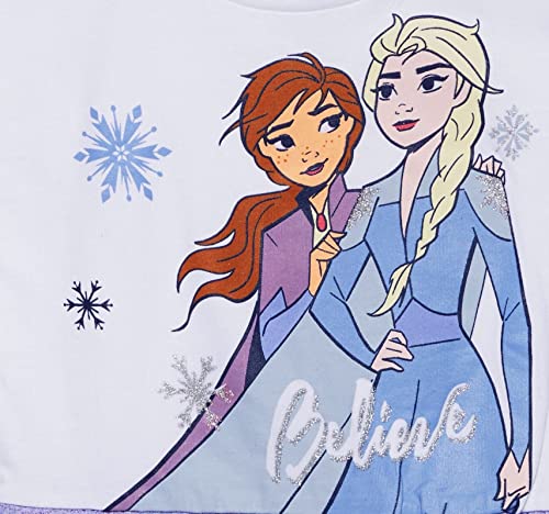 Disney Frozen Elsa Princess Anna Toddler Girls Tulle Dress White/Purple 4T