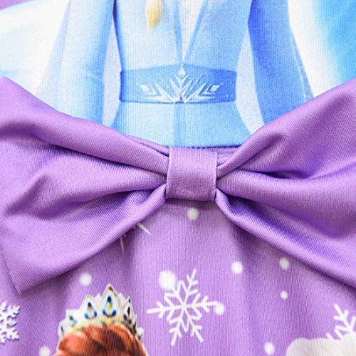 Koveinc Princess Costume Party Dress Little Girls Cosplay Dress up Purple 120(5-6 Years)