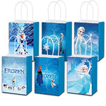 Princess Party Favors Bags,Frozen Goodie Paper Bags Candy Bags.Frozen Party Gift Bags for Kids Party Baby Shower Supplies Pack of 12.